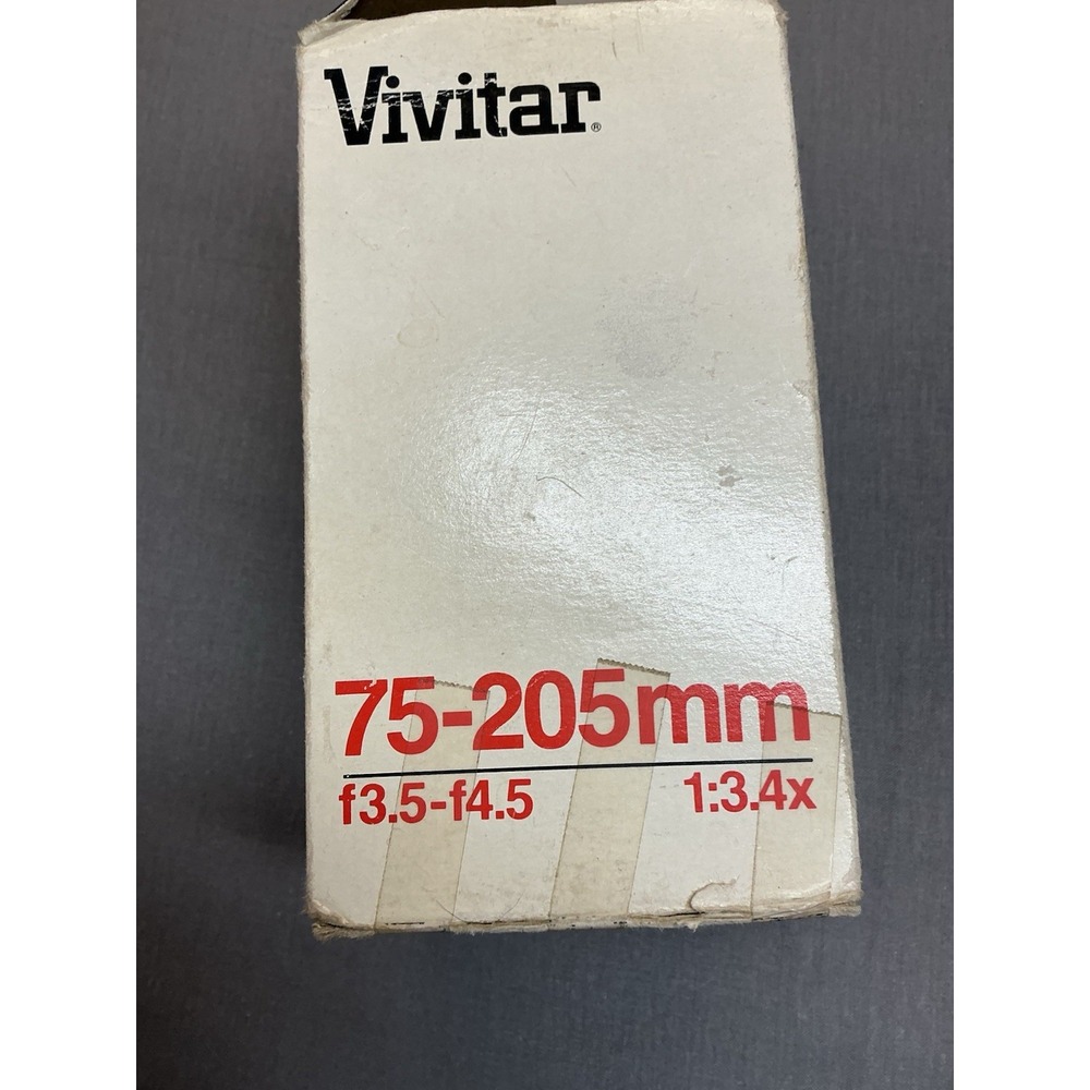 Vivitar 75-205mm f3.5-4.5 MC Manual Focus Lens for Minolta Mount NOS NIB Japan